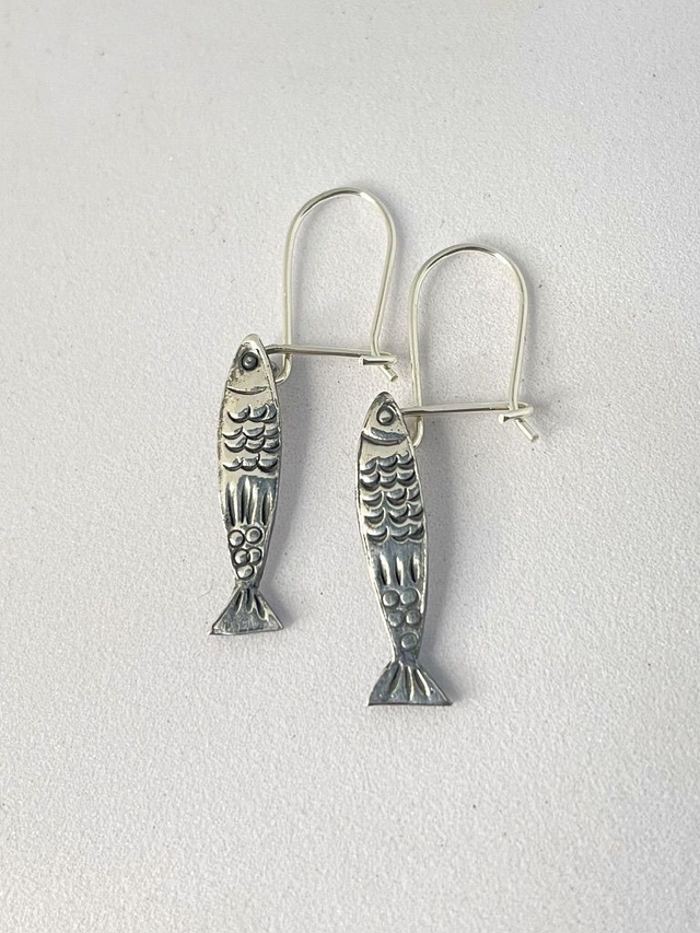 Big Fish Silver Earrings