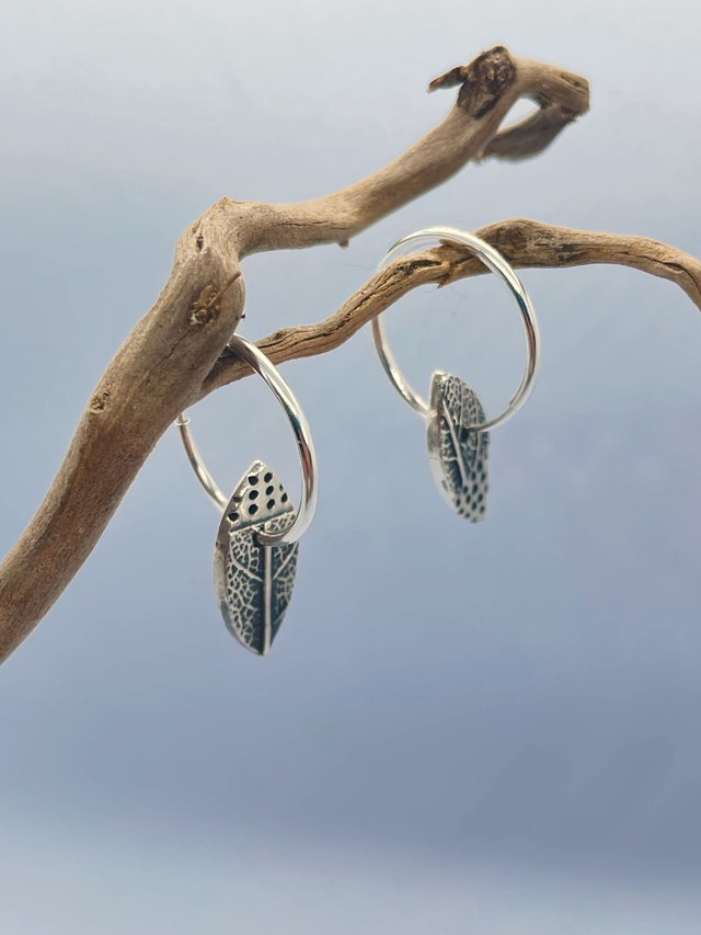 Recycled sterling silver earrings, crafted in Ireland, shipped across Europe