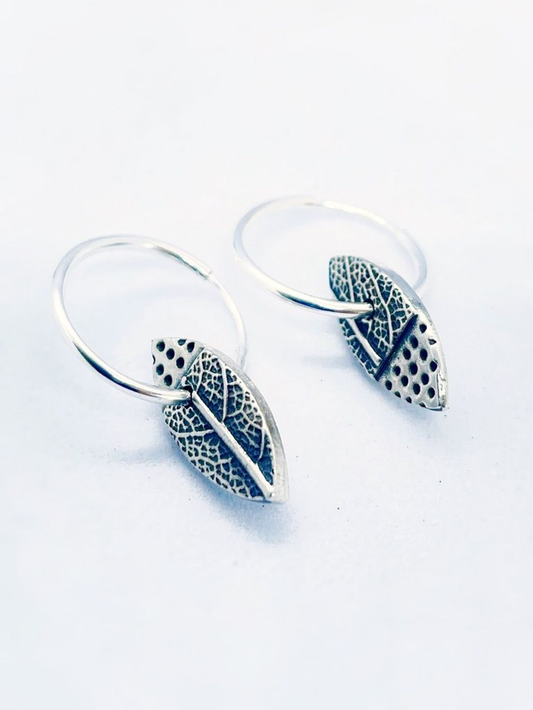 Recycled sterling silver earrings, crafted in Ireland, shipped across Europe