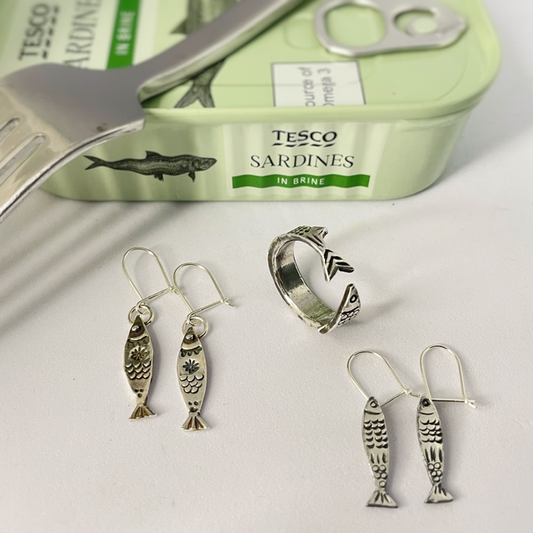 Big Fish Silver Earrings