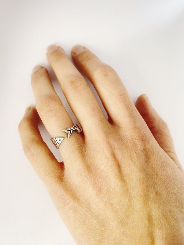 Big Fish Silver Ring